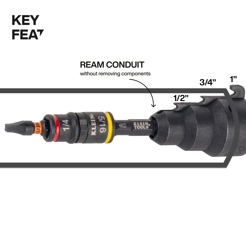 Klein Tools 85191HD magnetic bit holder ready for fast bit changes