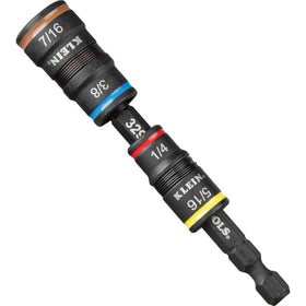 Klein Tools 85515HD flip socket set color-coded for quick size identification.