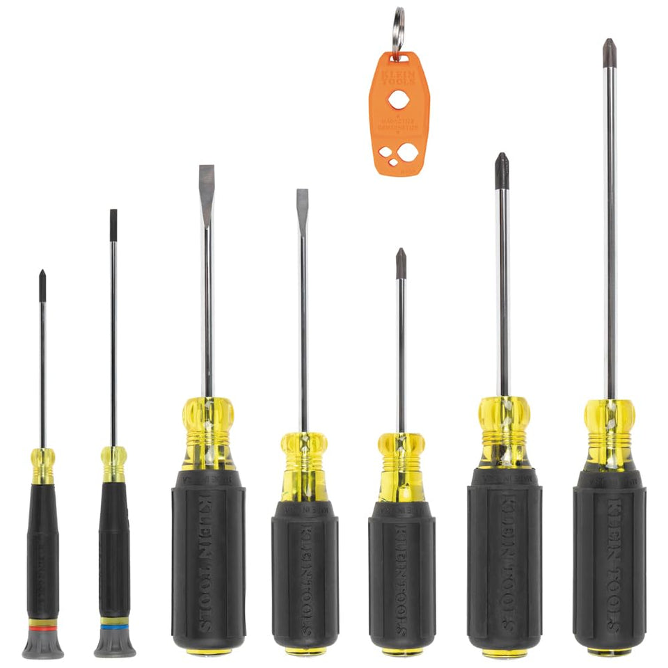 Klein Tools 85808 screwdriver set front view for versatile home repairs