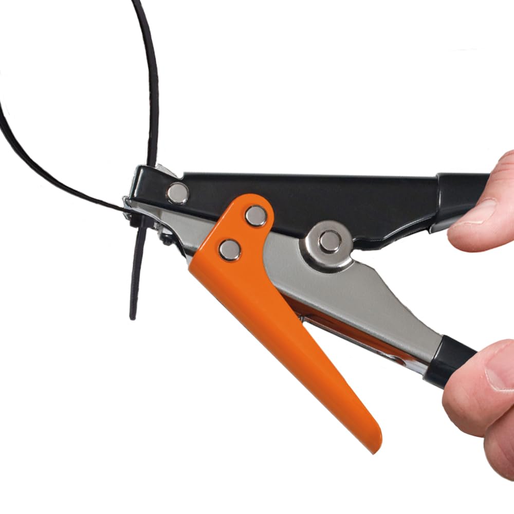 Klein Tools 86570 feed end through tip design for quick tie threading.