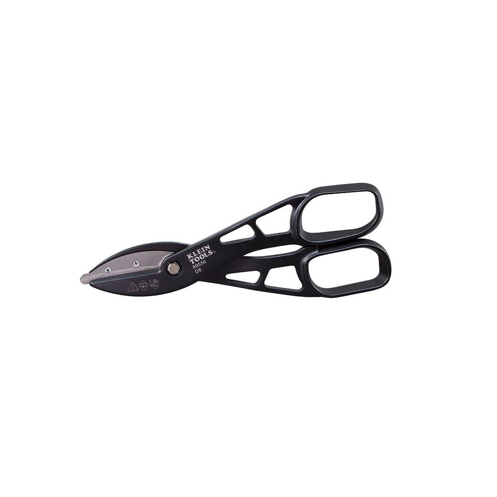 Klein Tools 89556 tin snips front view cutting tin smoothly