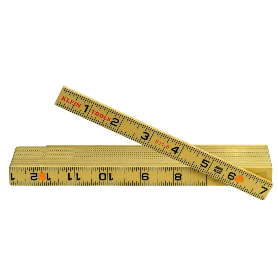 Klein Tools 911-6 folding ruler outside reading for quick site measurements.