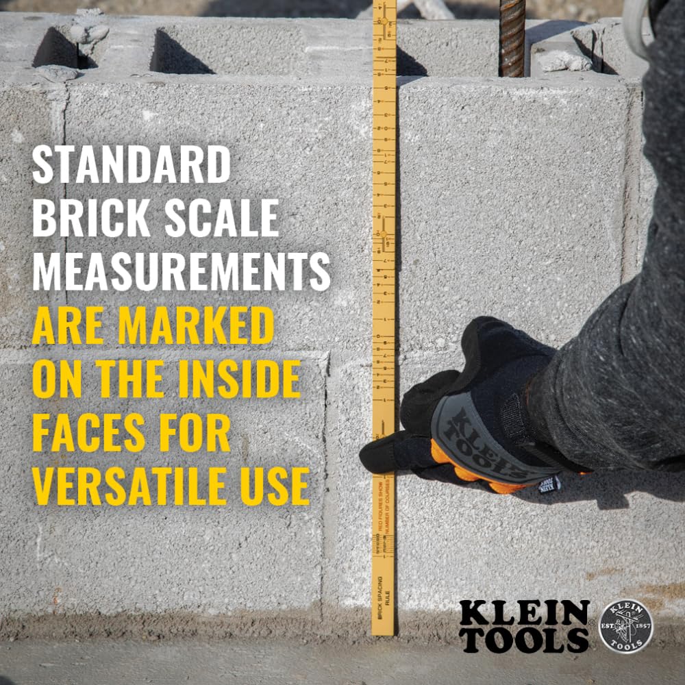 Klein Tools 91163B engraved graduations on both sides ensure legibility.