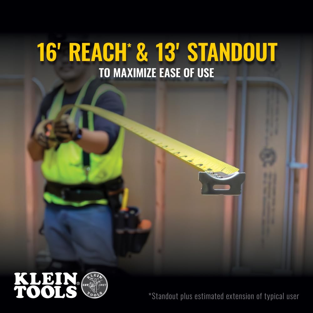 Klein Tools 9125 retraction brake in action highlights safer one-handed use.