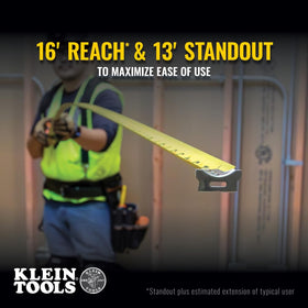 Klein Tools 9125 retraction brake in action highlights safer one-handed use.