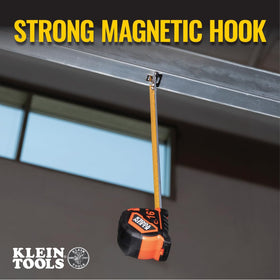 Klein Tools 9216 tape measure with retraction brake for finger safety