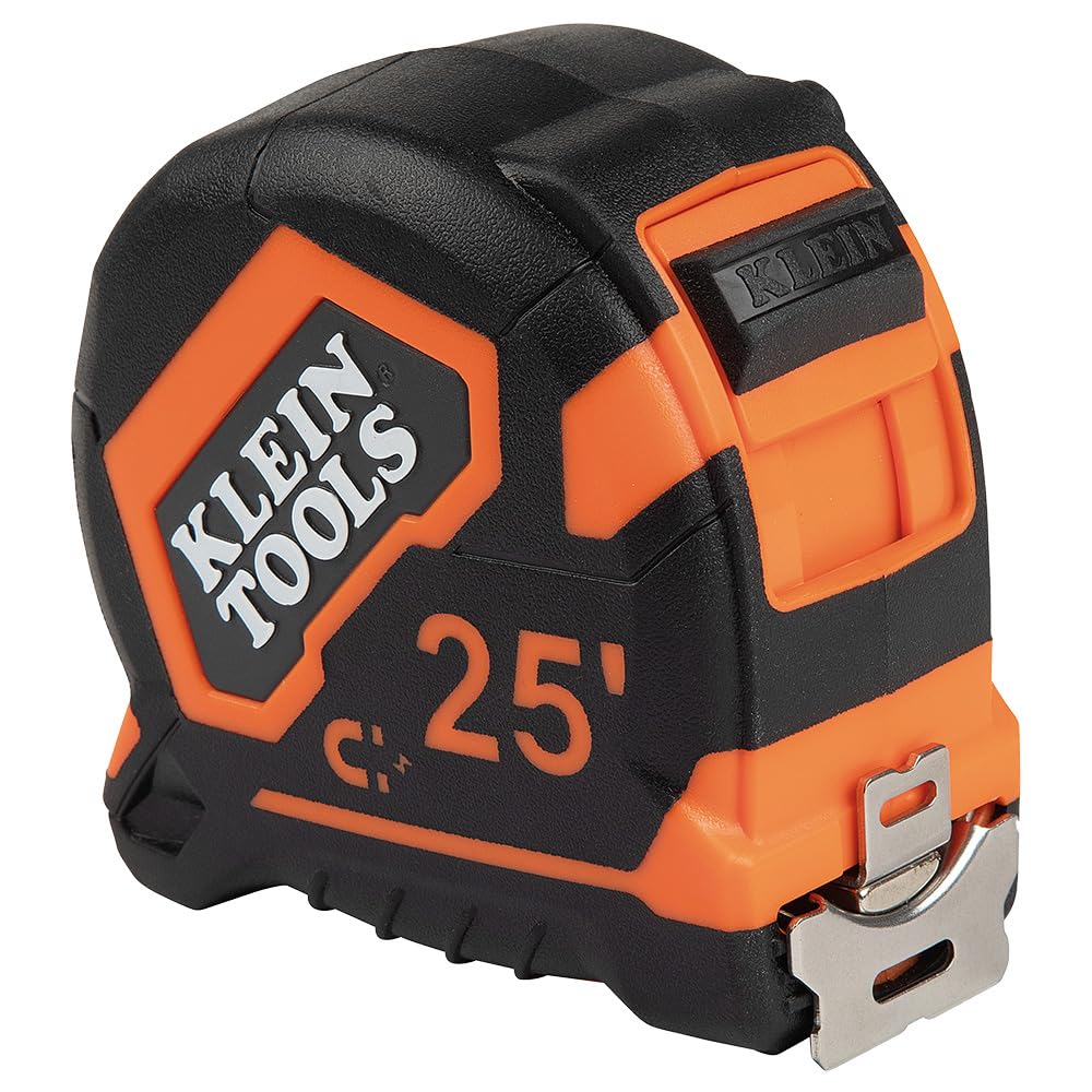 Klein Tools 9225 tape measure front view with precise 1/8-inch markings.