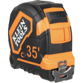 Klein Tools 9235 tape measure with 16-foot reach for quick on-site measurements.