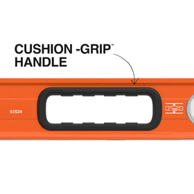 V-groove on Klein Tools 93524 fits conduit and pipe securely during setup