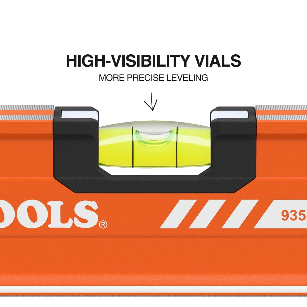 Klein Tools 93524MAG magnetic track and V-Groove for secure placement on rails