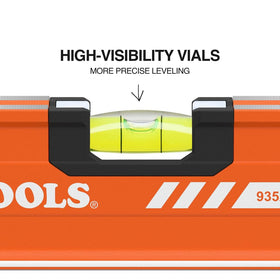 Klein Tools 93524MAG magnetic track and V-Groove for secure placement on rails