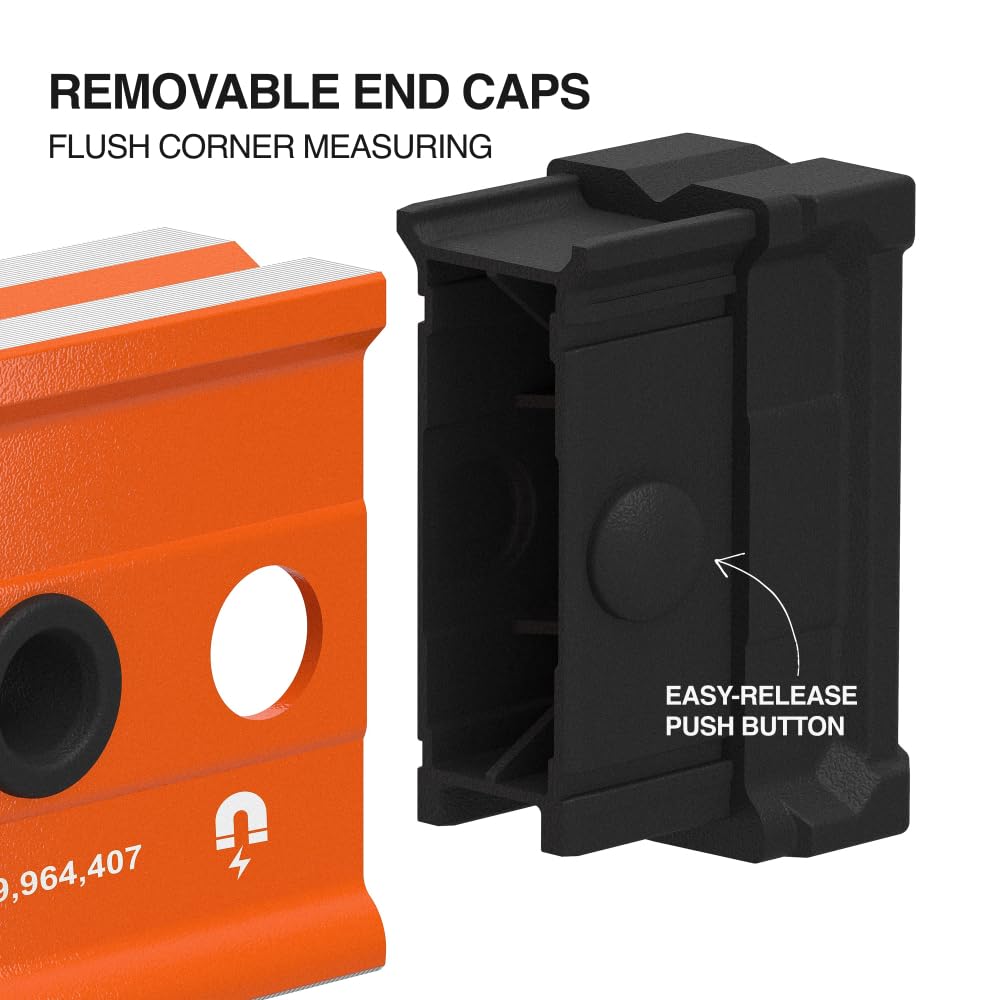 Klein Tools 93524MAG top-view vial window enables readability from multiple angles