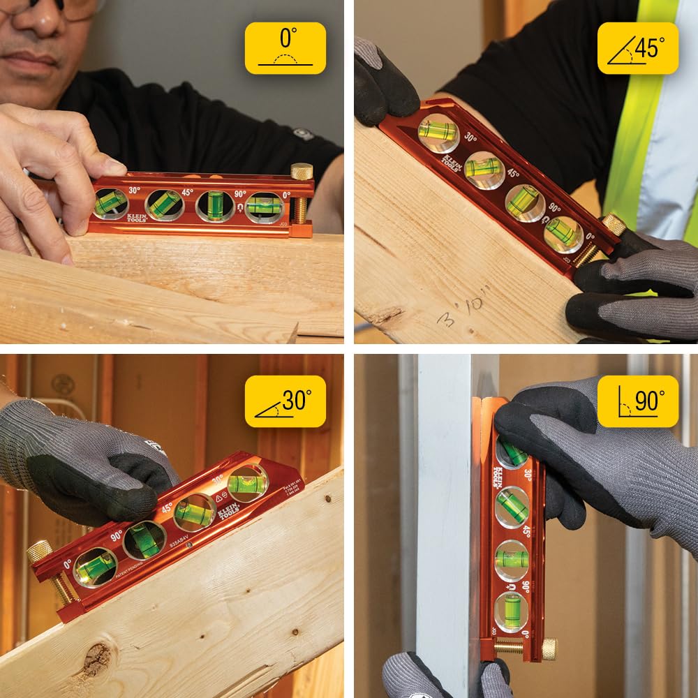 Klein Tools 935AB4V tapered nose fits pockets and corners for easy storage