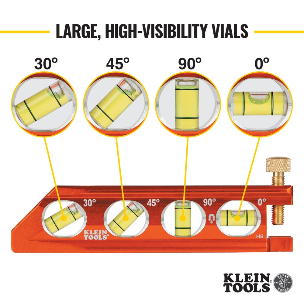 Klein Tools 935AB4V top-view vial windows for versatile visibility