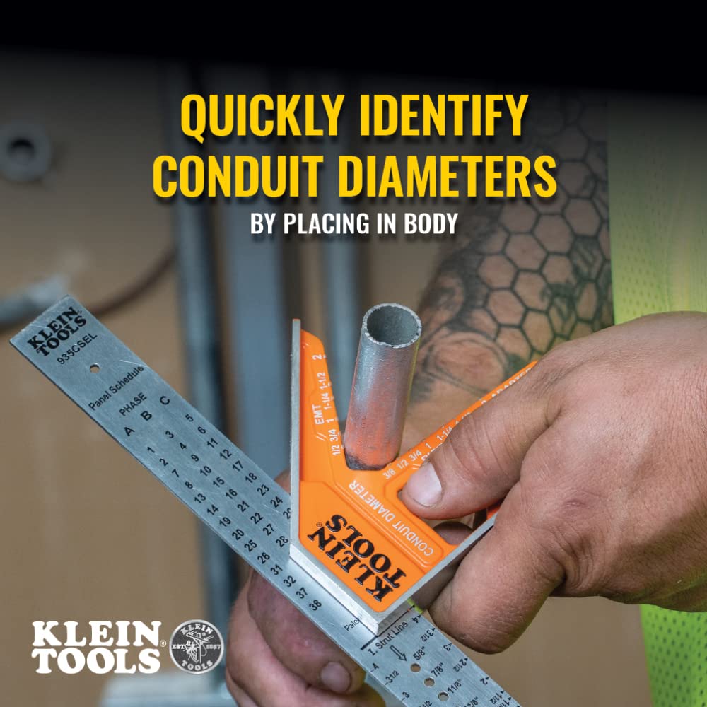 Klein Tools 935CSEL conduit layout template aids quick center knockout finding