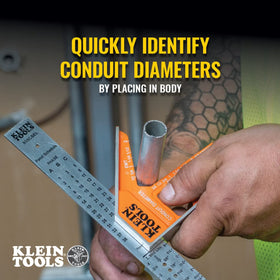 Klein Tools 935CSEL conduit layout template aids quick center knockout finding