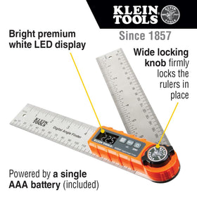 Klein Tools 935DAF measures inside and outside angles for accurate setup