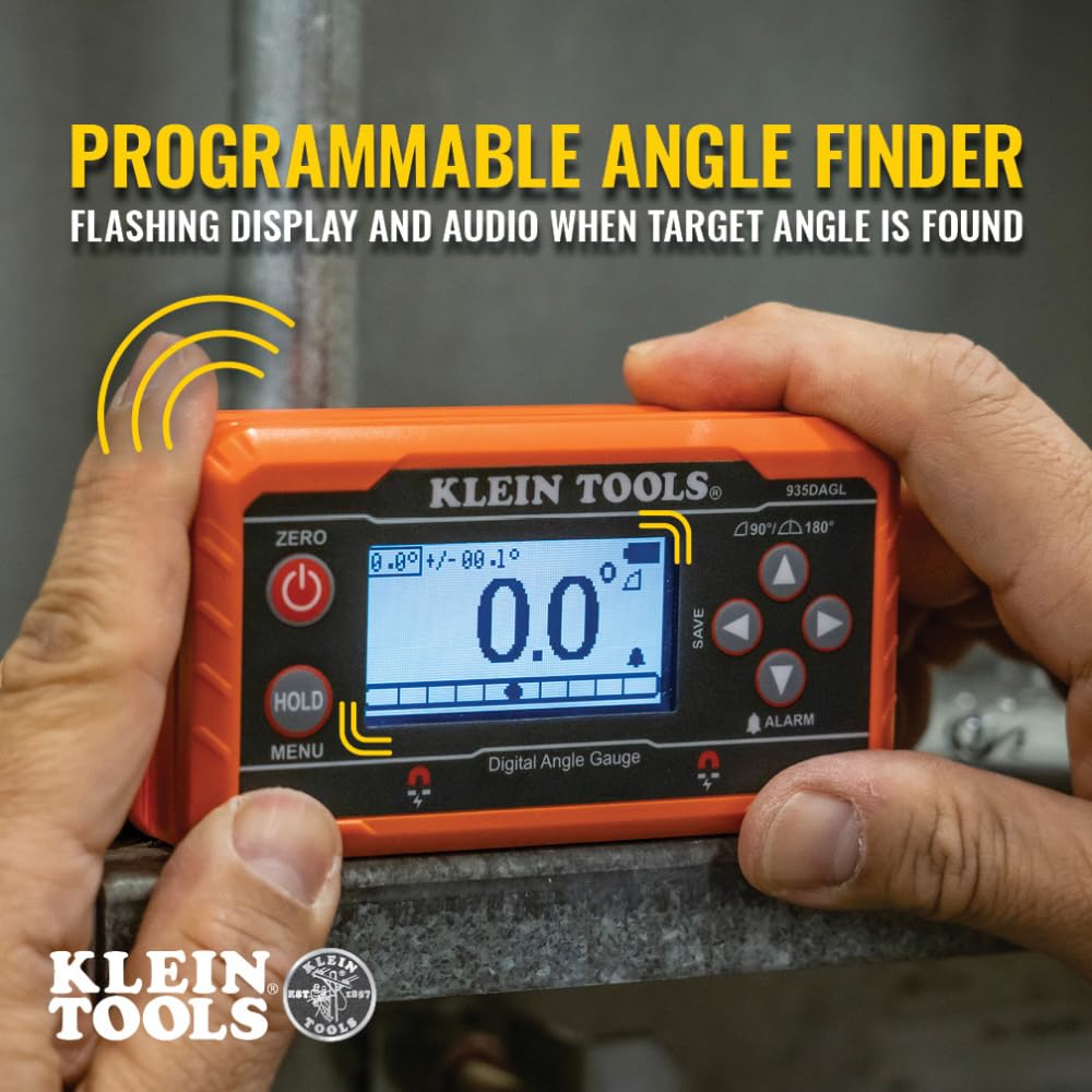 Klein Tools 935DAGL auto-rotating display remains readable in any orientation