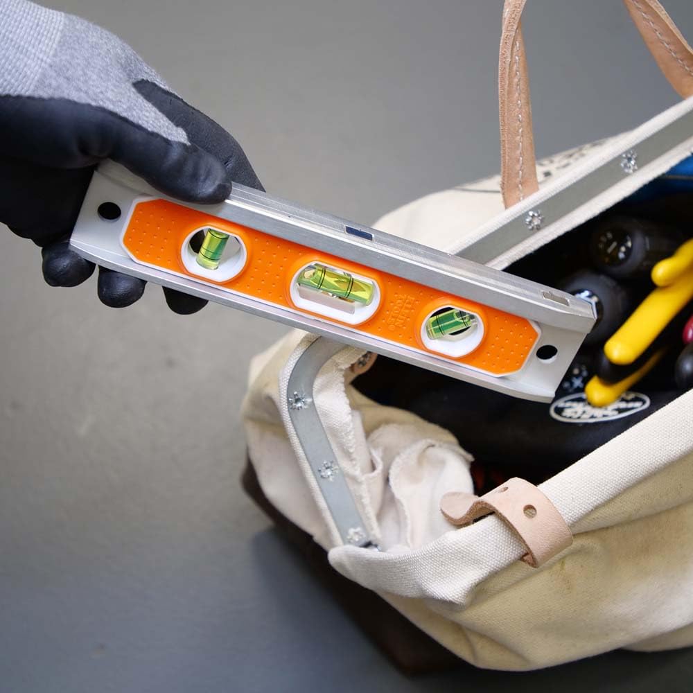Klein Tools 935R level easy-to-read vials improve accuracy.