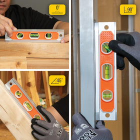 Klein Tools 935R level tapered nose fits tight corners.