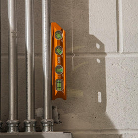 Klein Tools 935RB torpedo level easy to locate on jobsites.