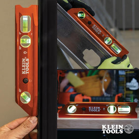 Klein Tools 935RBLT level in high-visibility orange for quick site spotting