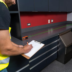 Klein Tools 93LDM200 enables floor plans and volume calculations.