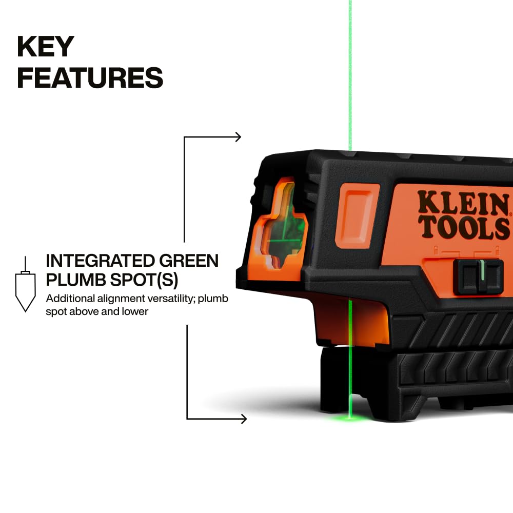 Klein Tools 93MCLPG plumb spot for vertical reference on walls and fixtures