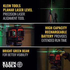 Klein Tools 93PLL rechargeable battery provides long runtime for tasks.