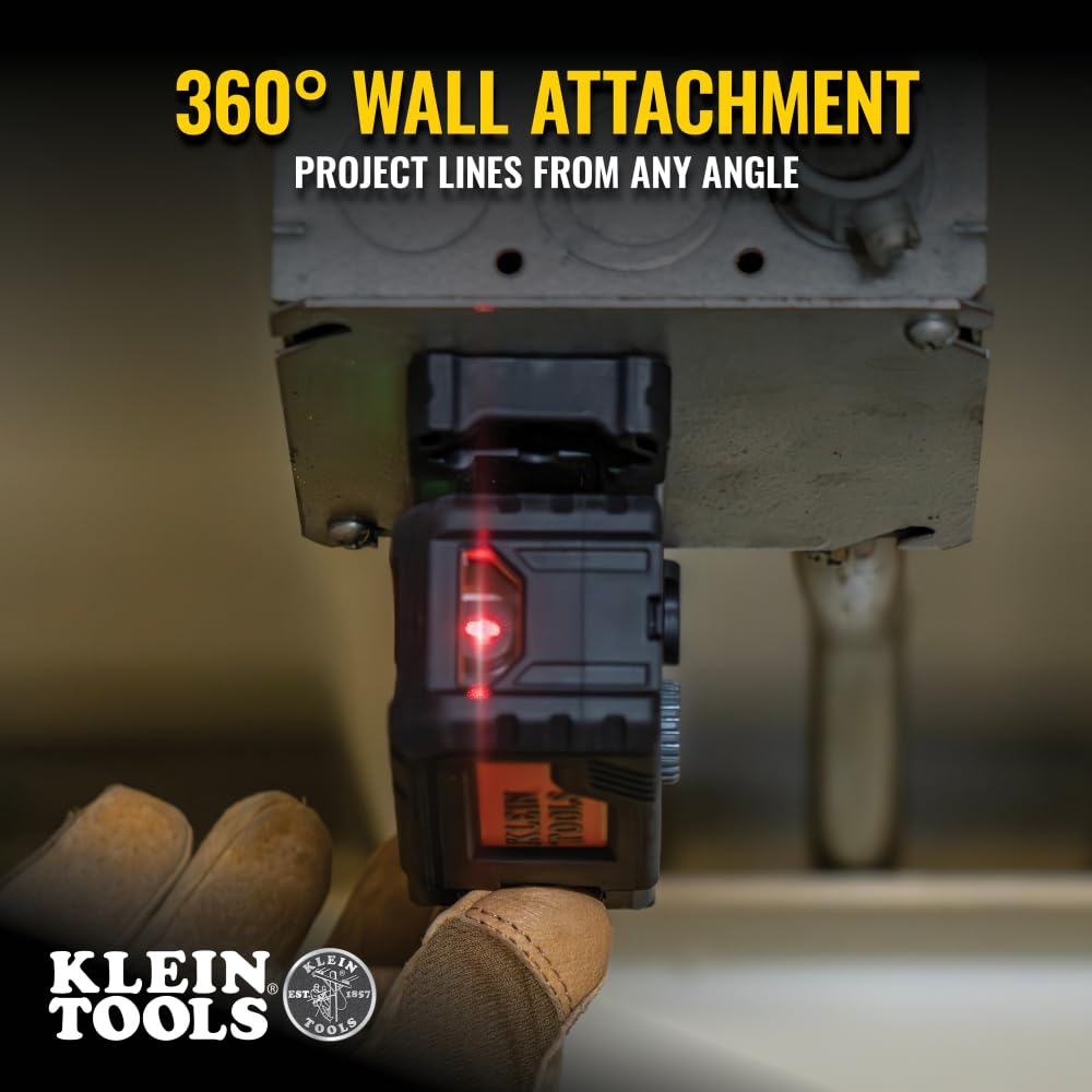 Klein Tools 93PTL fine-tuned horizontal and vertical adjustment for precise tweaks.