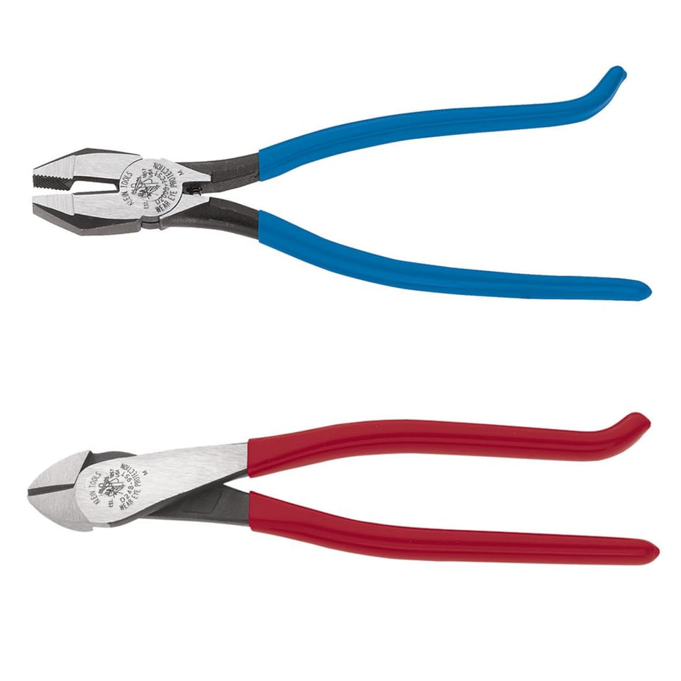 Klein Tools 94508 side-cutters in action for rebar wire cutting.