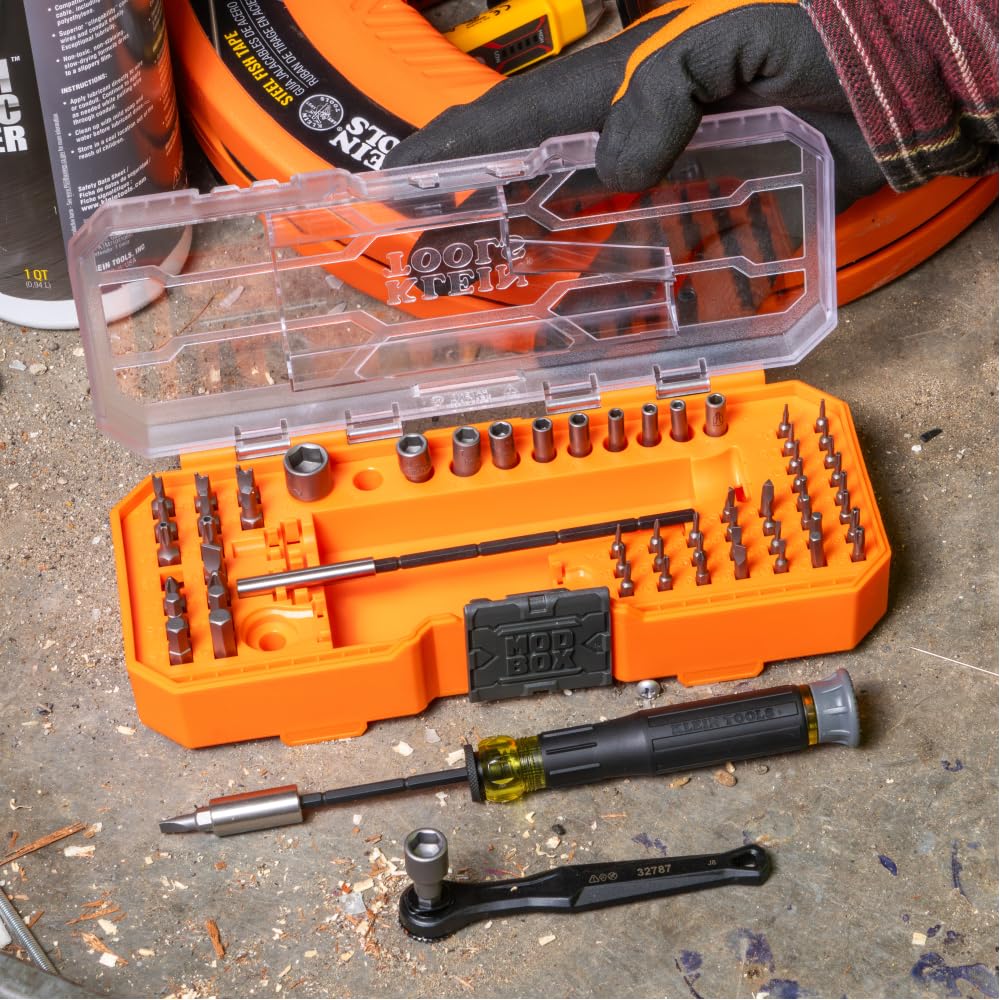 Klein Tools adjustable bit holders enable quick bit changes.