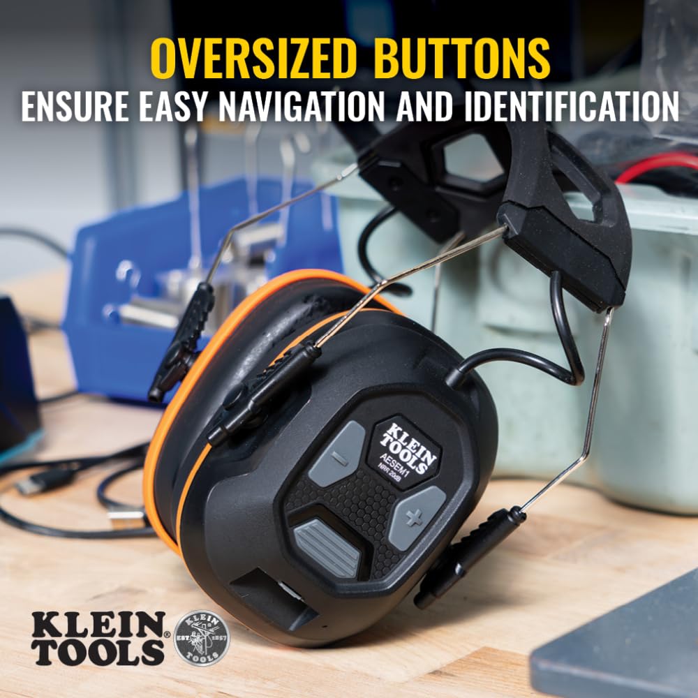 Klein Tools AESEM1 environmental microphones ensure clearer calls in noisy environments.
