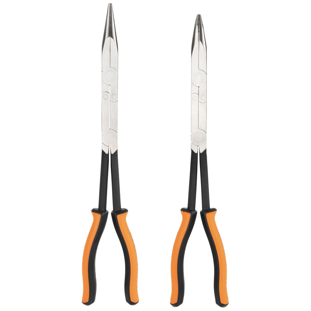 Klein Tools 71402 angled knurl jaws reduce slippage for secure grip.
