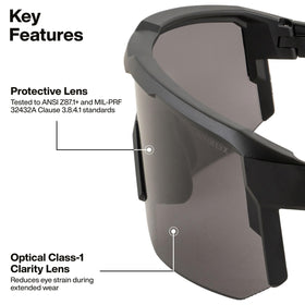 Klein Tools Blade Safety Glasses with polarized lenses for glare reduction on bright days.