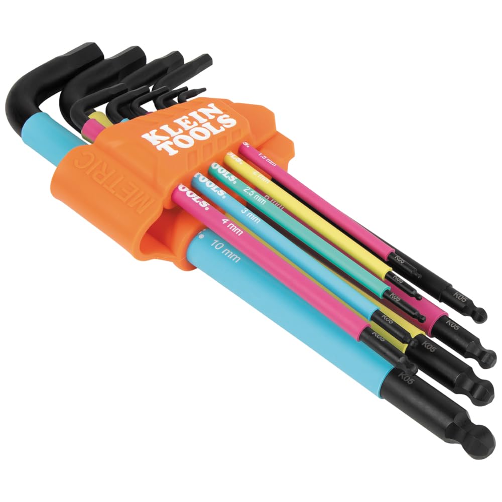 Klein Tools BLS9M compact caddy stores all nine keys neatly.