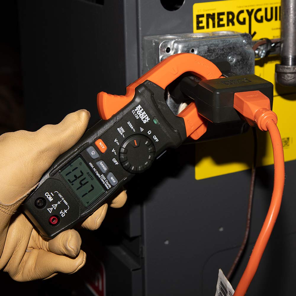 Klein Tools CL120 data hold and max features for efficient data capture