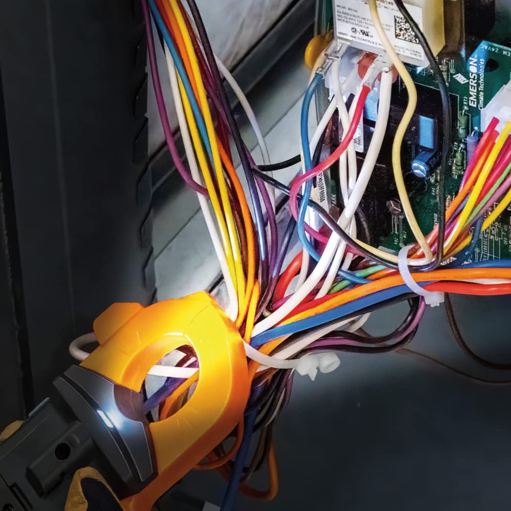 Klein Tools CL445 built-in worklight aids visibility in dim spaces