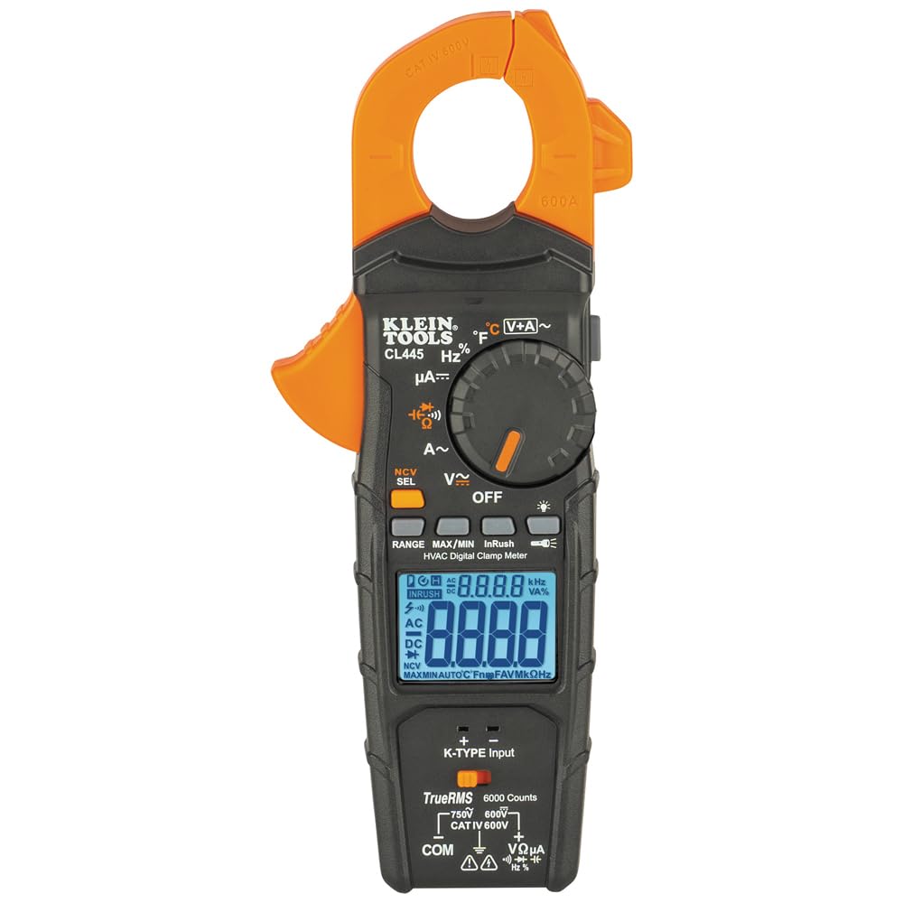 Klein Tools CL445 clamp jaw for quick HVAC current readings