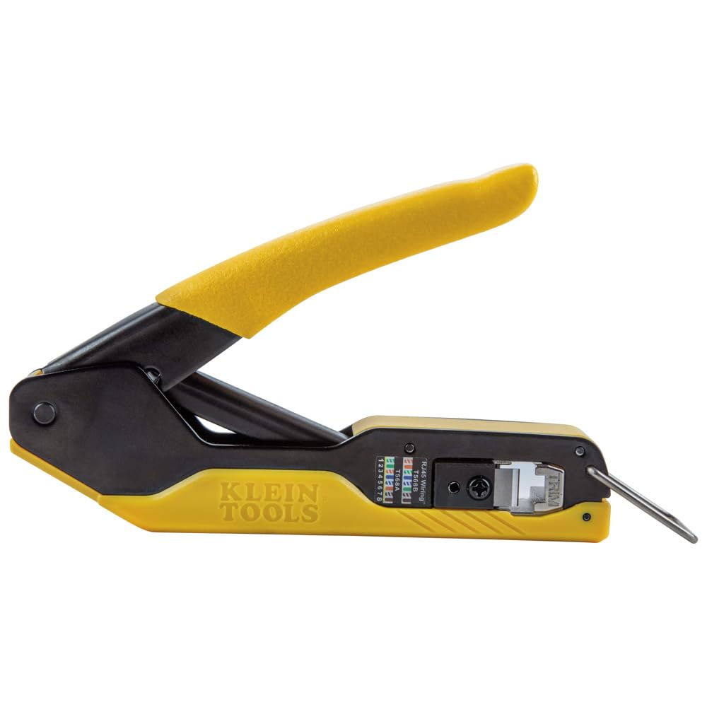 Compact non-slip grip reduces hand fatigue during crimping.