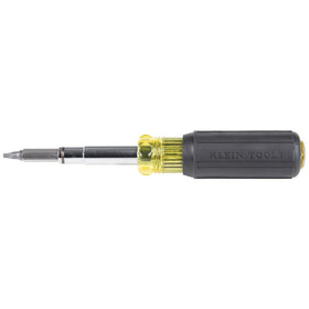 Compact Klein Tools screwdriver housing designed for cramped panels