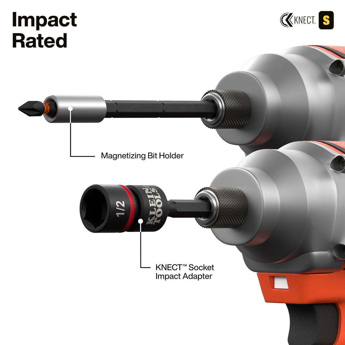 Cushion-Grip handle offers ergonomic control with KNECT sockets