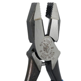 Klein Tools D2000-9ST heavy-duty knurled jaws grip hard materials securely.
