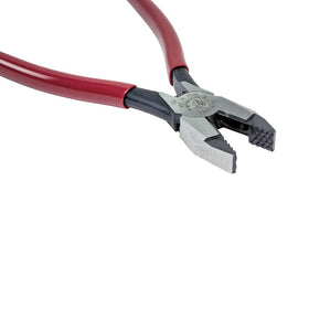 Klein Tools D201-7CSTA linesman pliers forged in USA for durability.