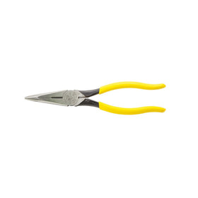 Klein Tools D203-8 needle-nose pliers with precise reach for confined spaces and reliable cutting.