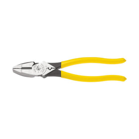 Klein Tools D213-9NE-CR pliers front view: enhanced crimping leverage for non-insulated connectors