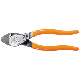 Klein Tools D228-7 pliers in hand with plastic-dipped handles for comfort