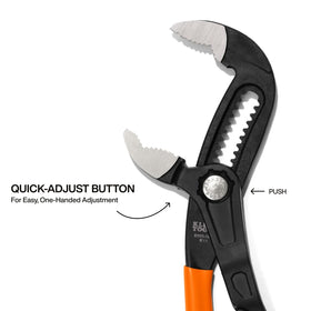 Klein Tools D50510B hardened-teeth close-up demonstrating wear-resistant gripping surface.