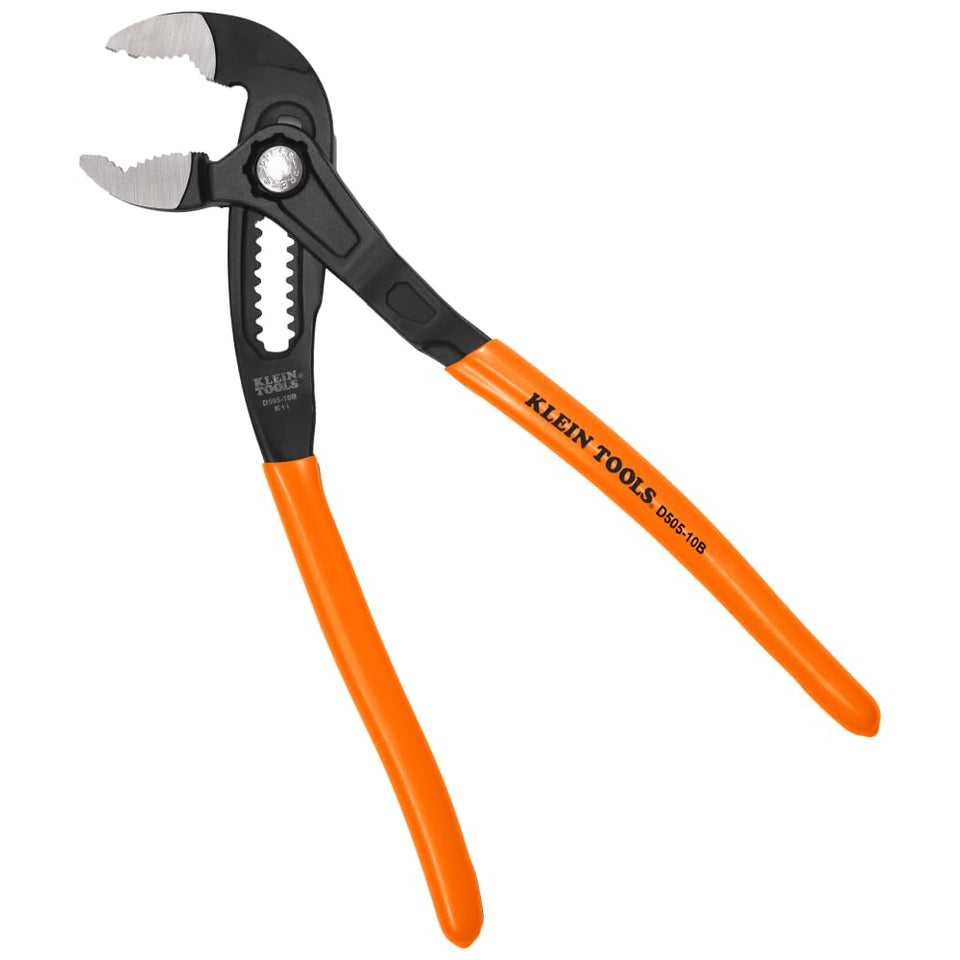 Klein Tools D50510B pump pliers with quick-adjust jaw for maximum torque in tight spaces.