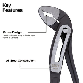 Klein Tools D5053KIT 12-inch Klaw Pliers for heavy-duty reach and control.